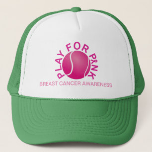 Tennis Play for Breast Cancer Awareness Hat