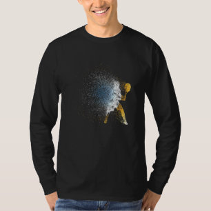 Tennis Player Abstract Court Racket Ball Match Spo T-Shirt