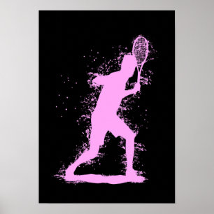 Tennis Player - Abstract Watercolor Art Poster