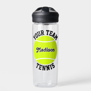 Tennis Player and Team Name Personalised Sports Water Bottle