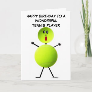 Tennis Player Birthday Card