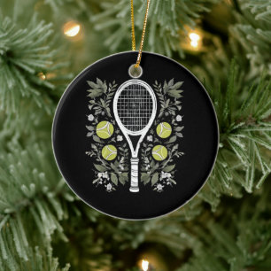 Tennis Player Ceramic Tree Decoration