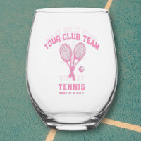 Tennis Player Club Team Name Personalised Pink