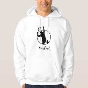 Tennis Player Coach Athlete Serving Personalised Hoodie