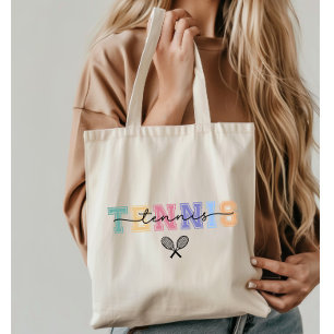 Tennis Player Colourful  Tote Bag