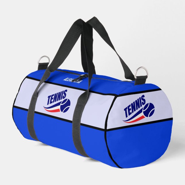 Tennis Player Girl, Birthday, France Flag Duffle Bag (Left Corner)