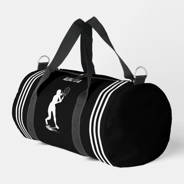 Tennis Player Girl, Birthday Gift, Team Duffle Bag (Left Corner)