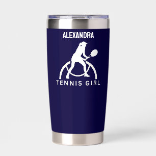 Tennis Player Girl, Tennis Girl  Birthday Insulate Insulated Tumbler