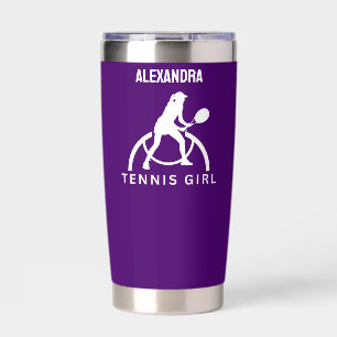 Tennis Player Girl, Tennis Girl  Birthday Insulate Insulated Tumbler
