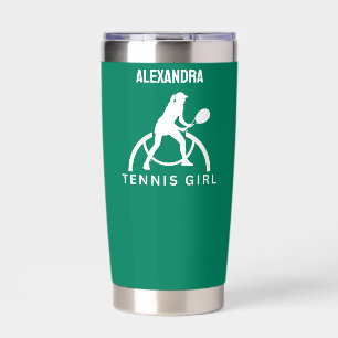 Tennis Player Girl, Tennis Girl  Birthday Insulate Insulated Tumbler