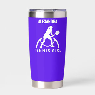 Tennis Player Girl, Tennis Girl  Birthday Insulate Insulated Tumbler