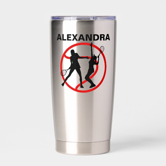 Tennis Player Girl, Tennis Girl  Birthday Insulated Tumbler (Front)