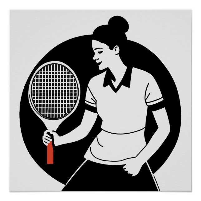 Tennis Player Glossy Poster (Front)