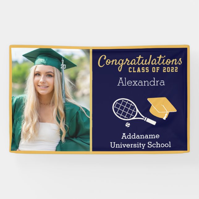 Tennis Player graduation  Graduation  Banner (Horizontal)