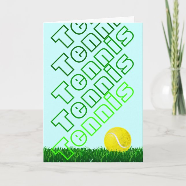 Tennis Player Happy Birthday Card (Front)