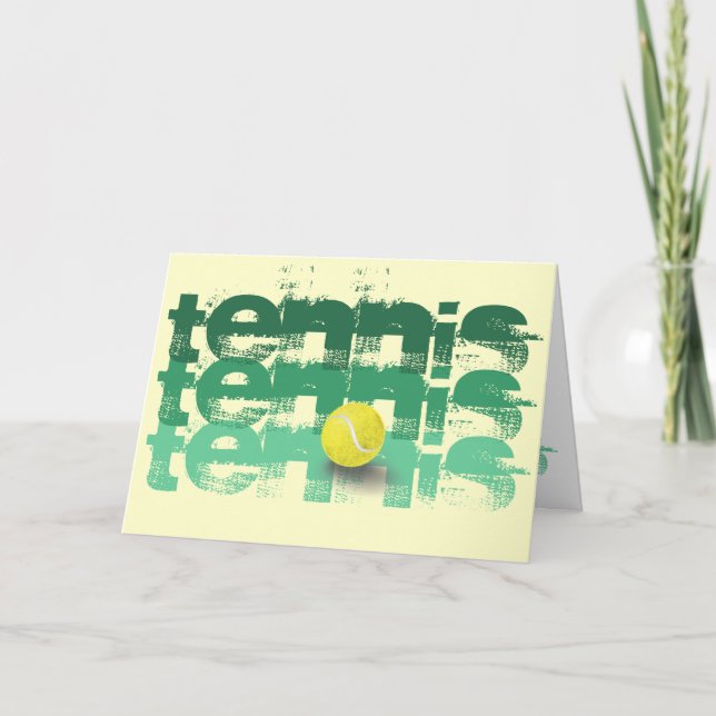 tennis player Happy Birthday Card (Front)