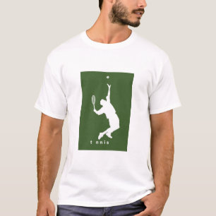 Tennis player hitting a serve - T shirt