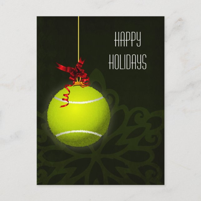 tennis player Holiday greeting (Front)