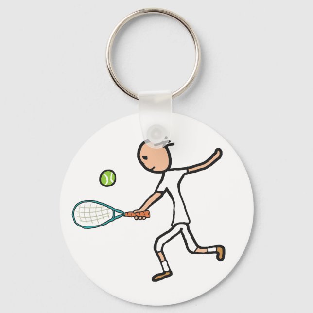 Tennis Player Key Ring (Front)