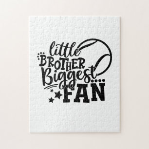 Tennis Player   Little Brother Biggest Fan Tennis Jigsaw Puzzle