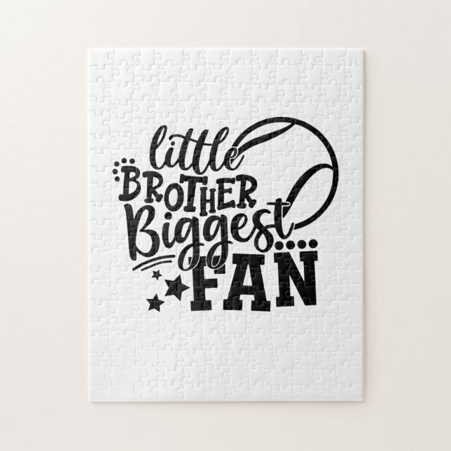 Tennis Player | Little Brother Biggest Fan Tennis Jigsaw Puzzle (Vertical)