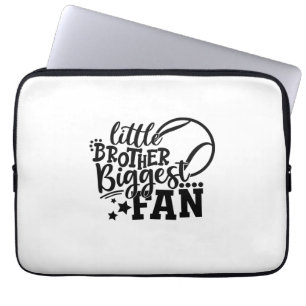 Tennis Player Little Brother Biggest Fan Tennis Laptop Sleeve