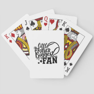 Tennis Player   Little Brother Biggest Fan Tennis Playing Cards