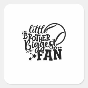 Tennis Player Little Brother Biggest Fan Tennis Square Sticker
