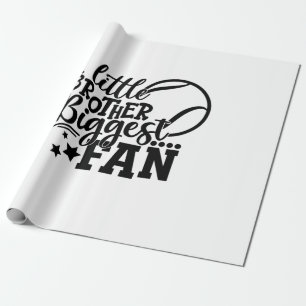 Tennis Player   Little Brother Biggest Fan Tennis Wrapping Paper