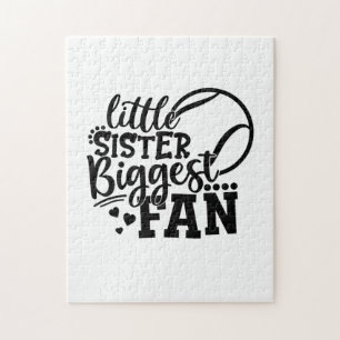 Tennis Player   Little Sister Biggest Fan Tennis Jigsaw Puzzle