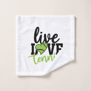 Tennis Player Live Love Tennis Wash Cloth