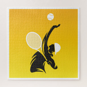 Tennis player logo puzzle