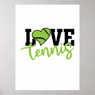 Tennis Player   Love Tennis Poster
