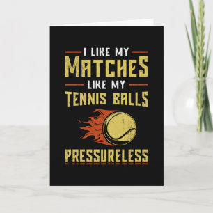 Tennis Player Match Racket Court Sports Funny Gift Card