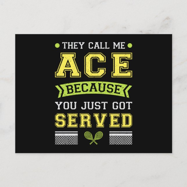 Tennis Player Match Racket Court Sports Funny Gift Postcard (Front)