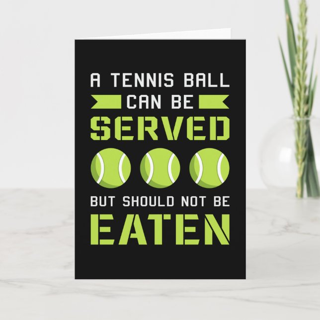 Tennis Player Match Racket Sports Court Funny Gift Card (Front)