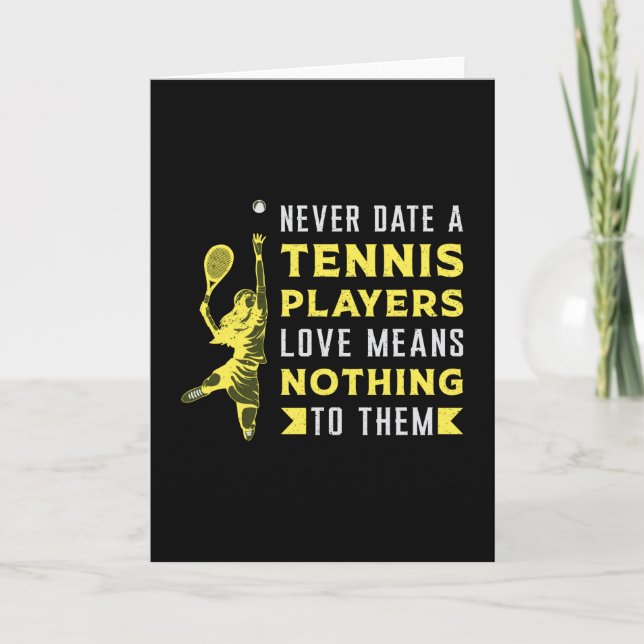 Tennis Player Match Racket Sports Court Funny Gift Card (Front)