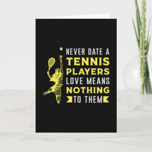 Tennis Player Match Racket Sports Court Funny Gift Card