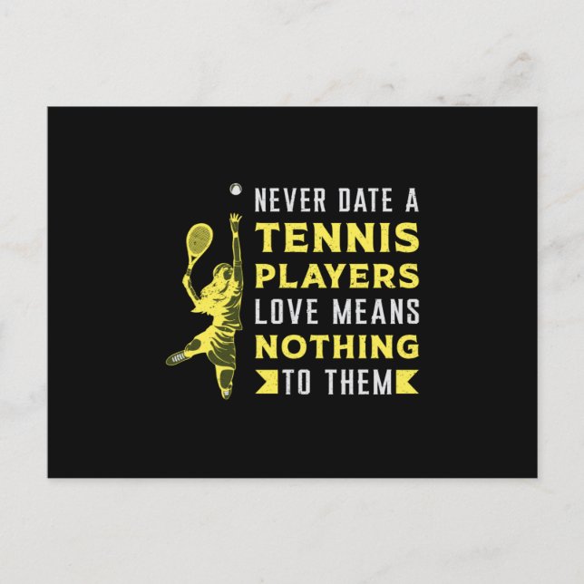 Tennis Player Match Racket Sports Court Funny Gift Postcard (Front)
