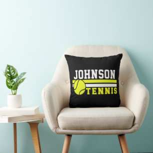 Tennis Player NAME Ball Game Court Personalised Cushion