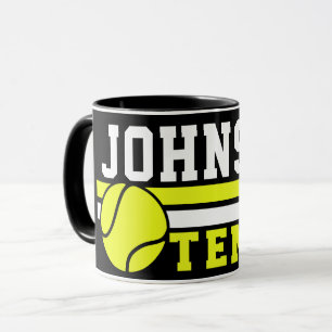Tennis Player NAME Ball Game Court Personalised Mug