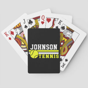 Tennis Player NAME Ball Game Court Personalised Playing Cards