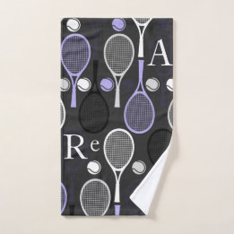 Tennis Player Name Letters Personalised Sport Team Hand Towel