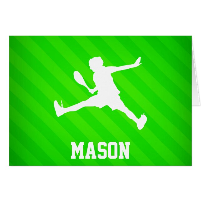 Tennis Player; Neon Green Stripes (Front Horizontal)