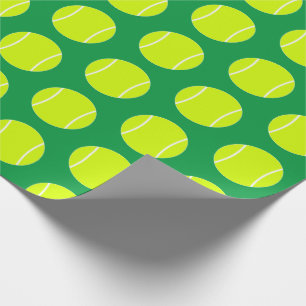 Tennis Player or Coach Tennis Balls & Colour Sport Wrapping Paper