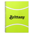 Tennis Player or Team Name Custom Text Notebook