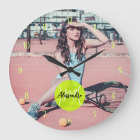 Tennis Player Photo Ball Monogram and Name
