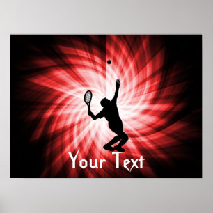 Tennis Player; Red Poster