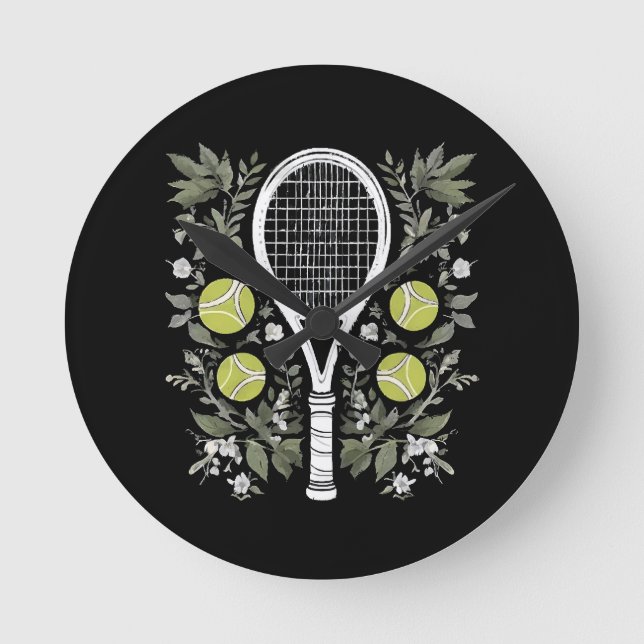 Tennis Player Round Clock (Front)