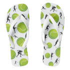 Tennis Player Silhouette Green Tennis Ball Pattern